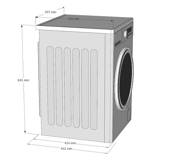 Узкая стиральная машина с паром KWM 42LS1267