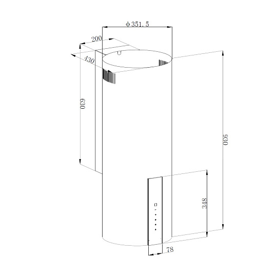 Цилиндрическая вытяжка KHC 35969 DX Cylinder
