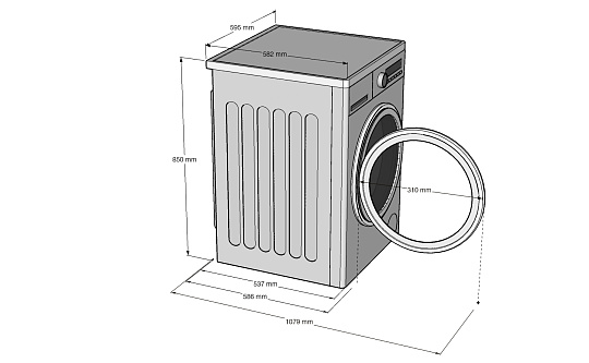 Отдельностоящая стиральная машина с паром KWM 60DV1297 Gr